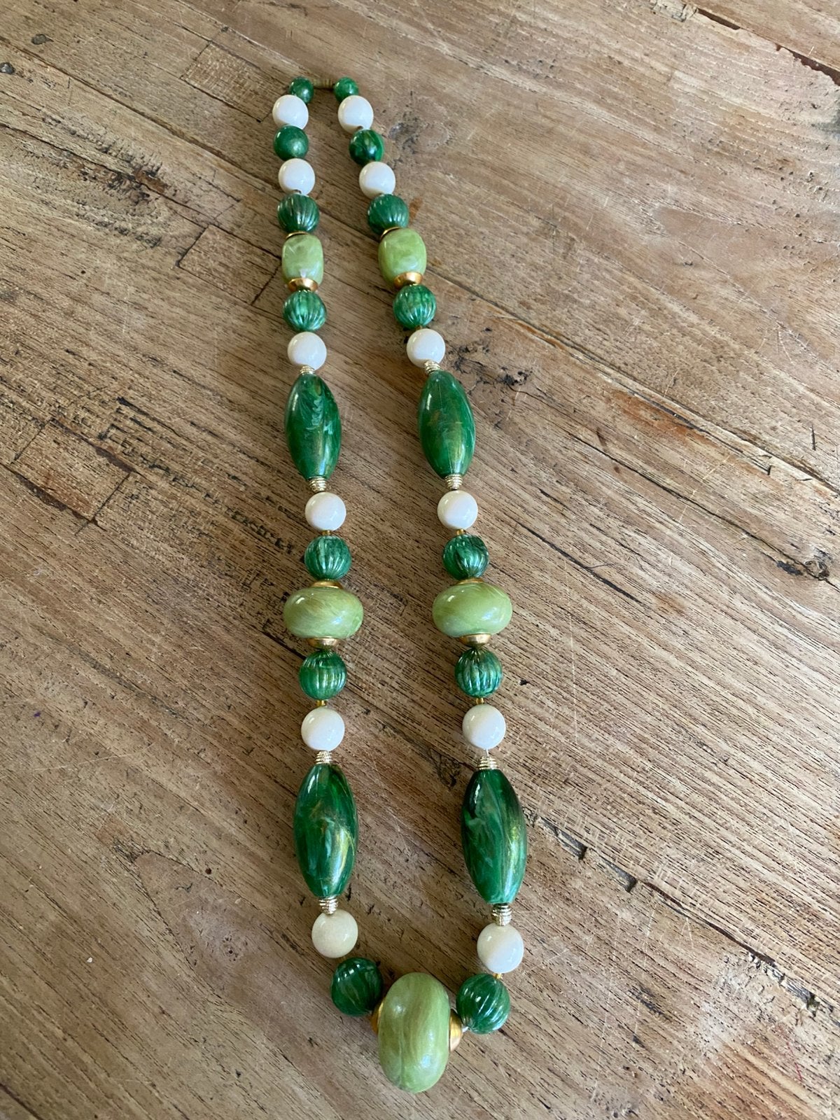 Vintage ketting met grote kralen, Ophalen of Verzenden, Zo goed als nieuw, Overige kleuren, Overige materialen