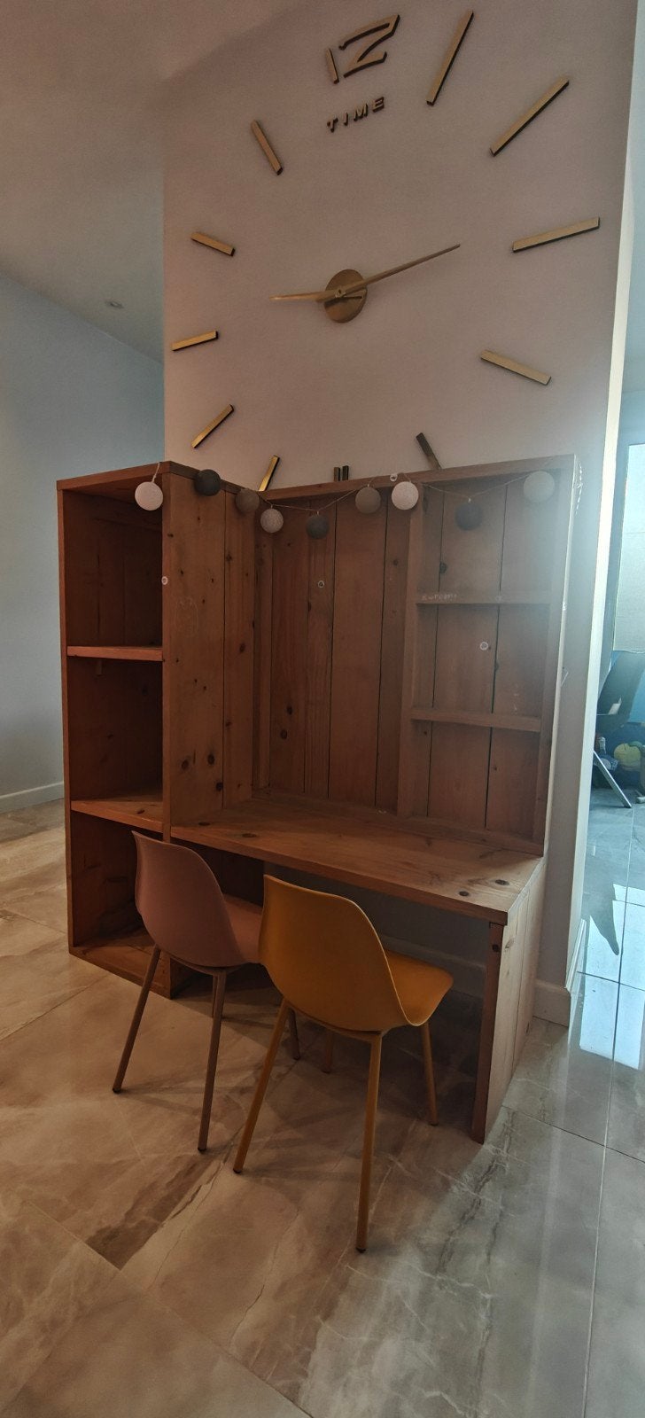 Houten Bureau-kast Combinatie met Opbergruimte, Huis en Inrichting, Bureaus, Ophalen, Opbergruimte, Gebruikt, Hout
