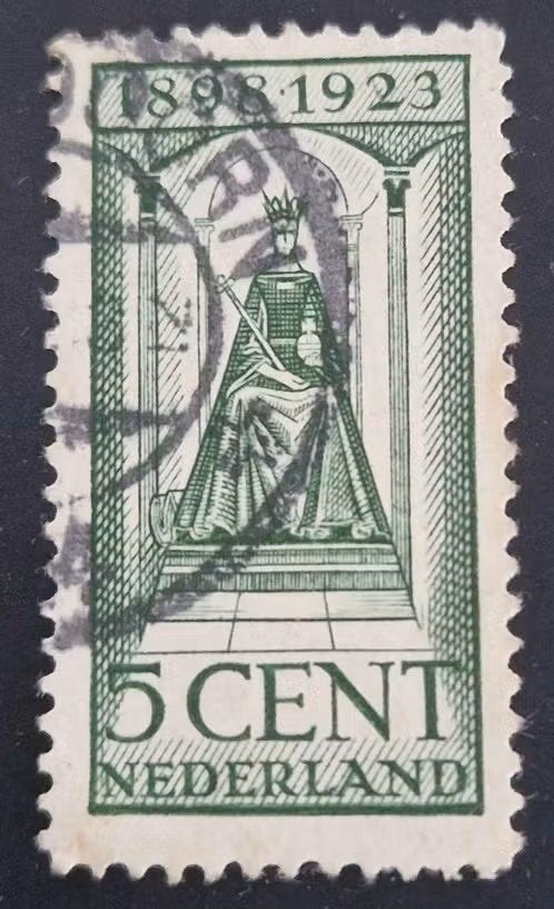 Nederland 1923 - nvph 122 - Regeringsjubileum -ab1, Ophalen of Verzenden, T/m 1940, Gestempeld