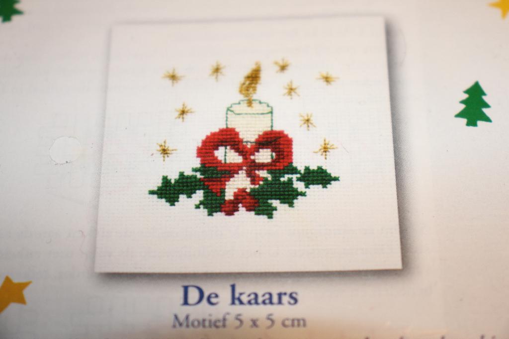 Borduurpakket DMC mini kit - kerst kaars Compleet #4216, Hobby en Vrije tijd, Ophalen of Verzenden, Nieuw, Handborduren, Borduurpakket
