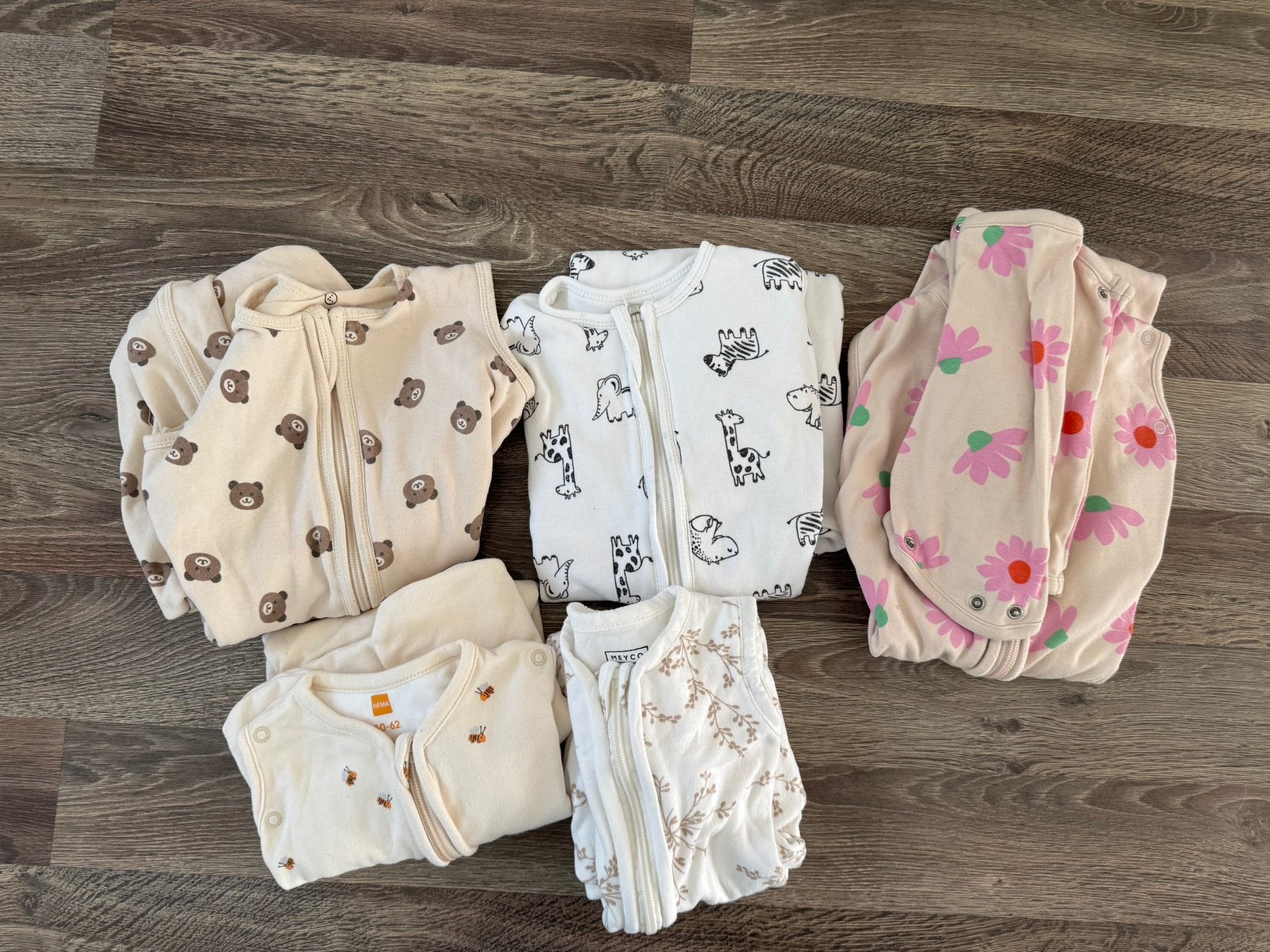 Vijf babyslaapzakken, Ophalen, Wasbaar, Gebruikt, Hema