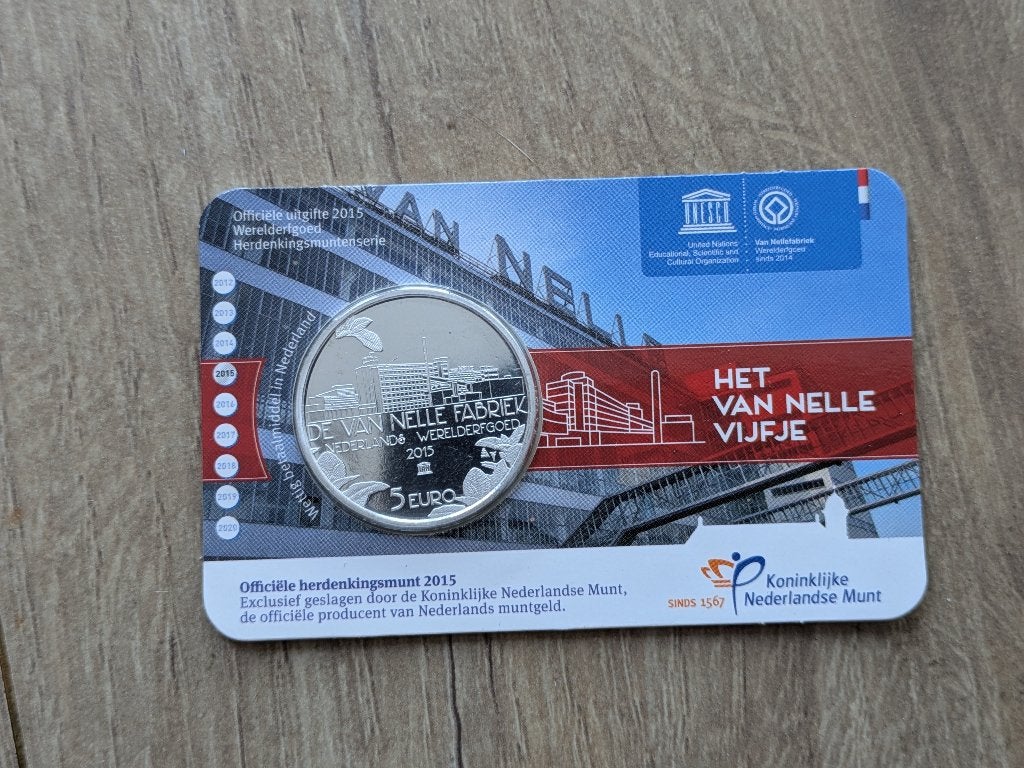 Het Van Nelle Vijfje, Postzegels en Munten, Munten | Nederland, Ophalen, Koningin Beatrix, Zilver, Euro's