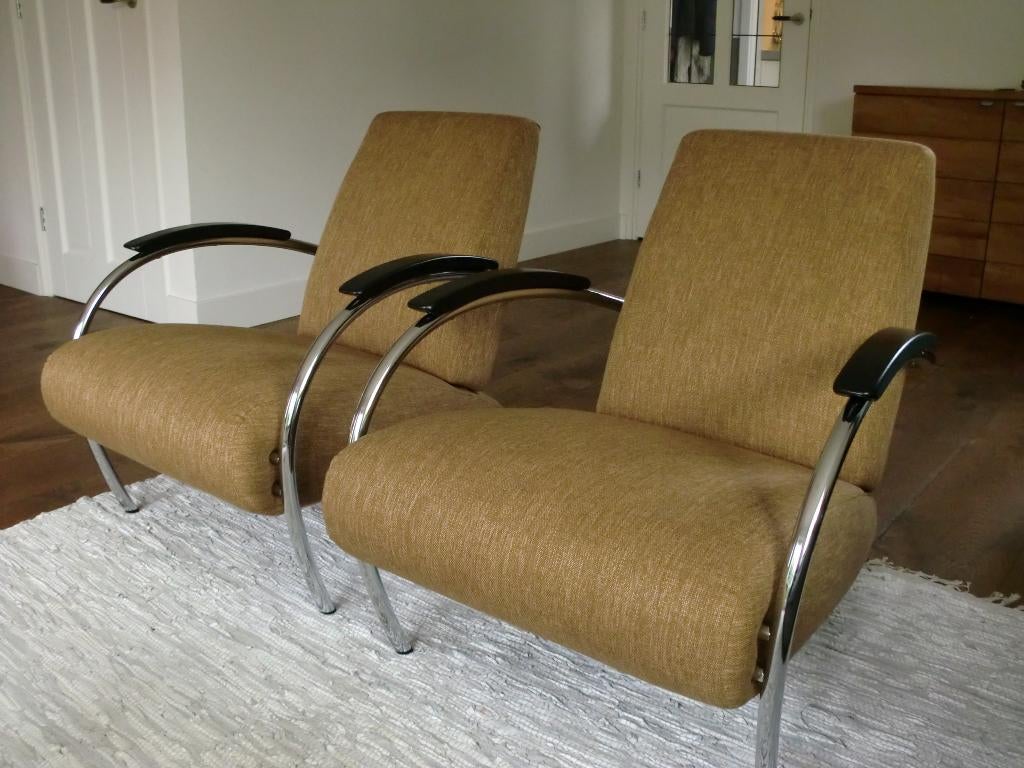 gelderland fauteuil 5470 design jan des bouvrie als nieuw 2x, Huis en Inrichting, Fauteuils, Ophalen, 75 tot 100 cm, Zo goed als nieuw
