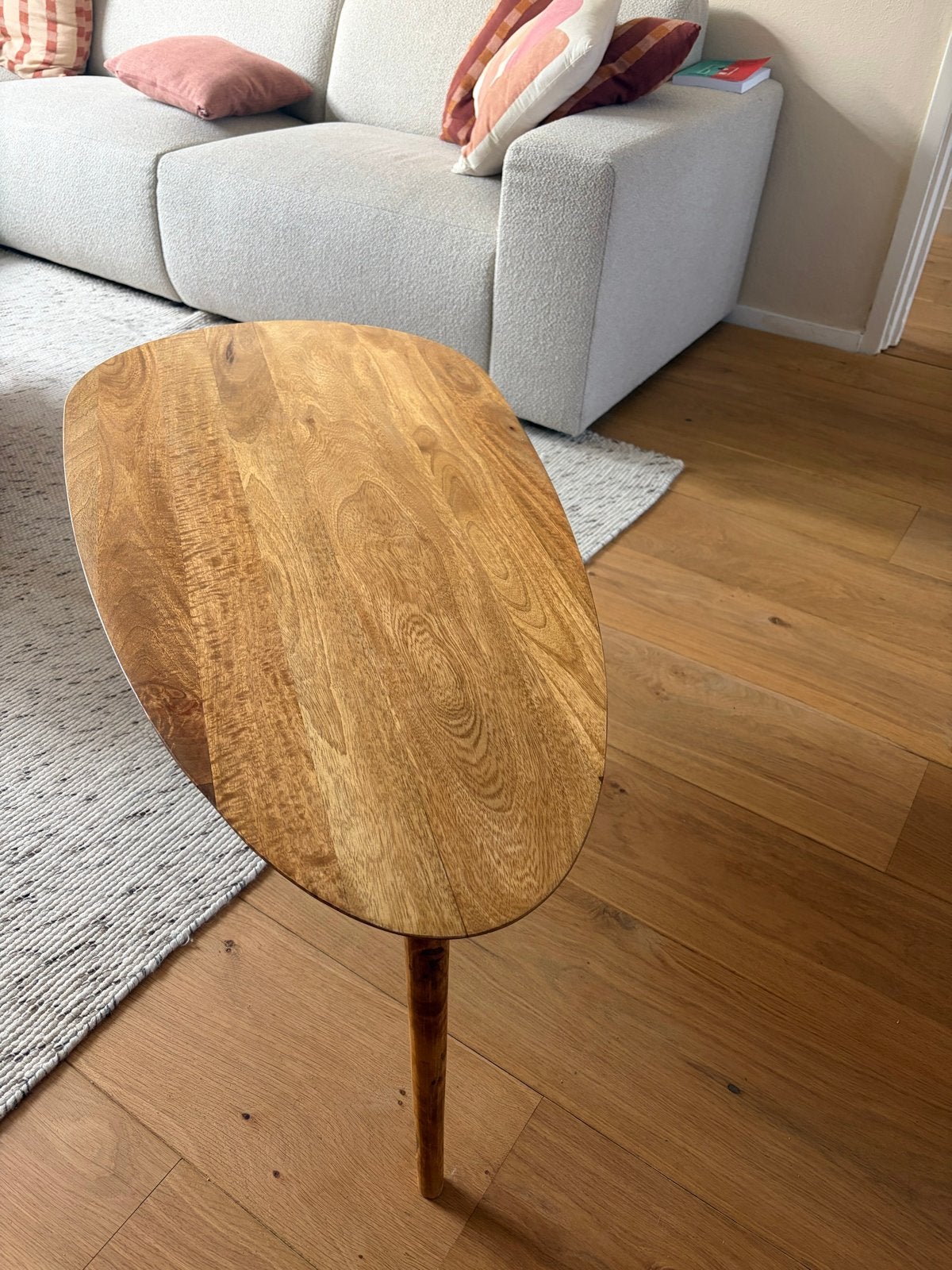 Karwei salontafel teak mangohout 100x50cm, Ophalen, Gebruikt, 100 tot 150 cm, Teakhout