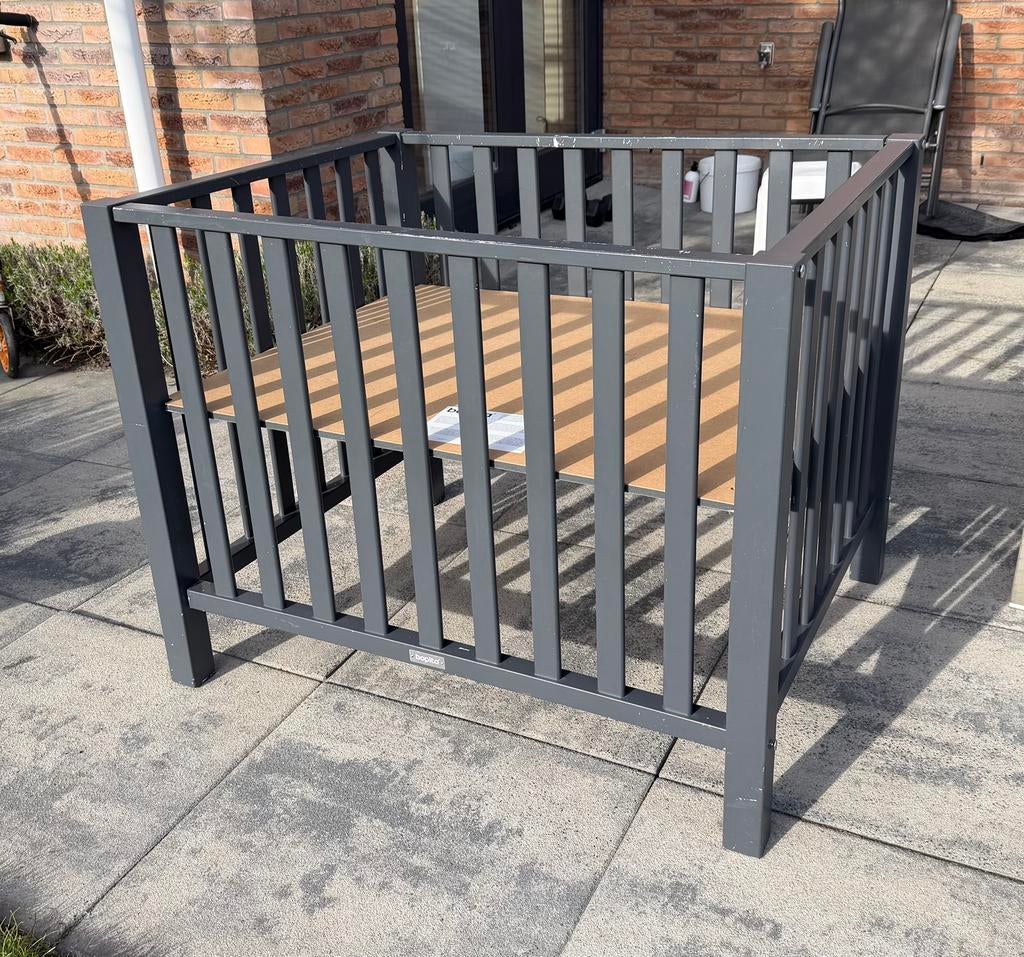 Grijze Bopita babybox, Kinderen en Baby's, Boxen, Ophalen, Gebruikt, Rechthoekig, In hoogte verstelbaar