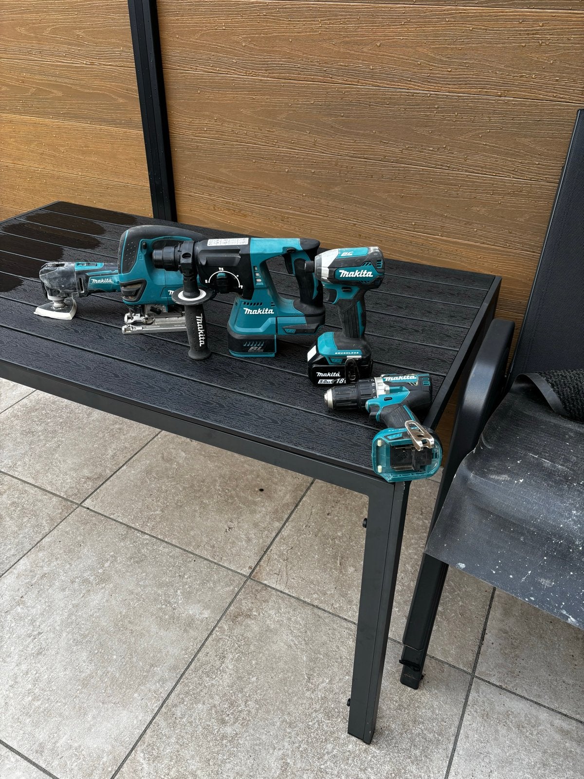 Makita Gereedschap Set: 5 Body's + 1x 5.0Ah Accu, Ophalen, Gebruikt
