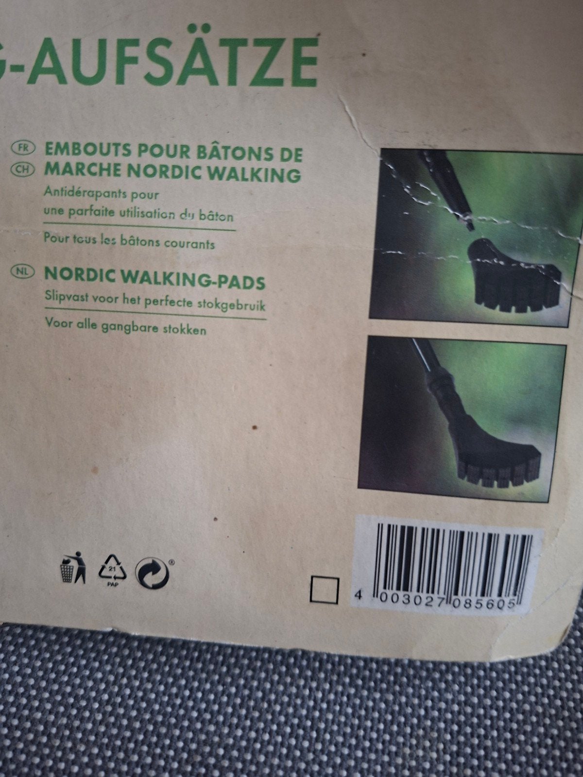 Nordic Walking-Aufsätze / Nordic Walking-Pads (4 stuks), Ophalen of Verzenden, Nieuw, Wandelstok