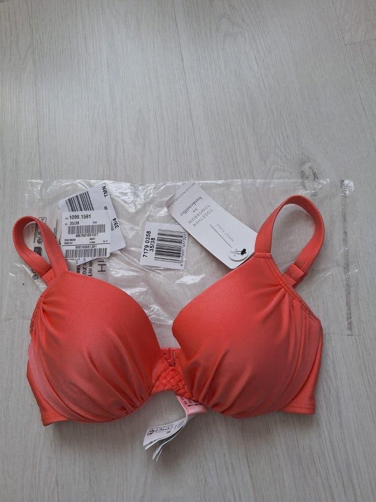 Hunkemoller koraal roze bikini top 70 d Nieuw met label, Verzenden, Zwart, Nieuw, Bikini
