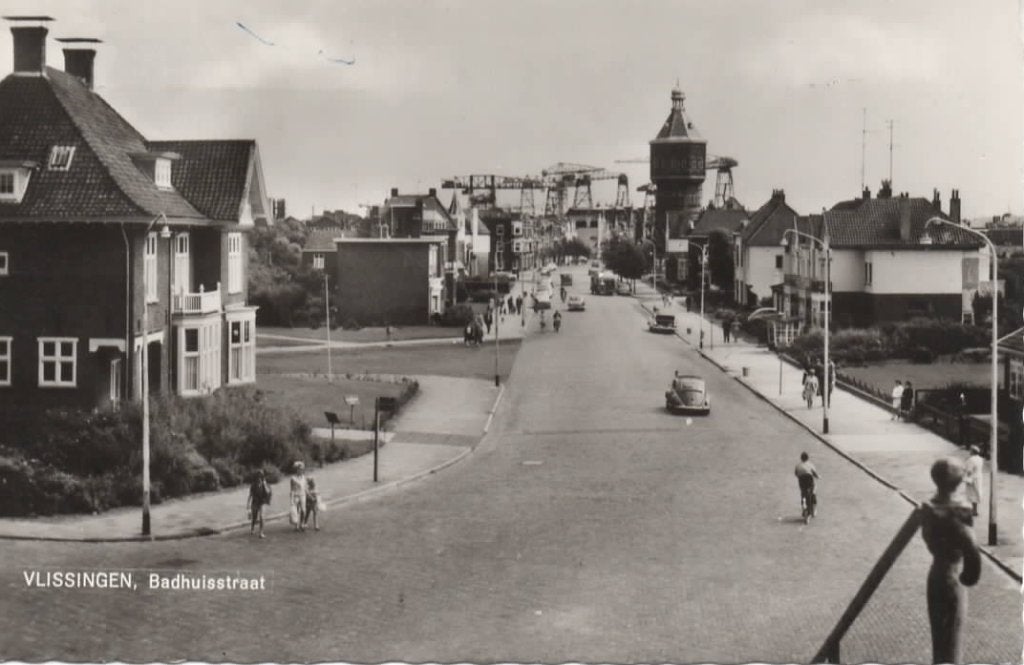 Vlissingen Badhuisstraat watertoren kranen de Schelde, Verzenden, 1960 tot 1980, Gelopen, Zeeland