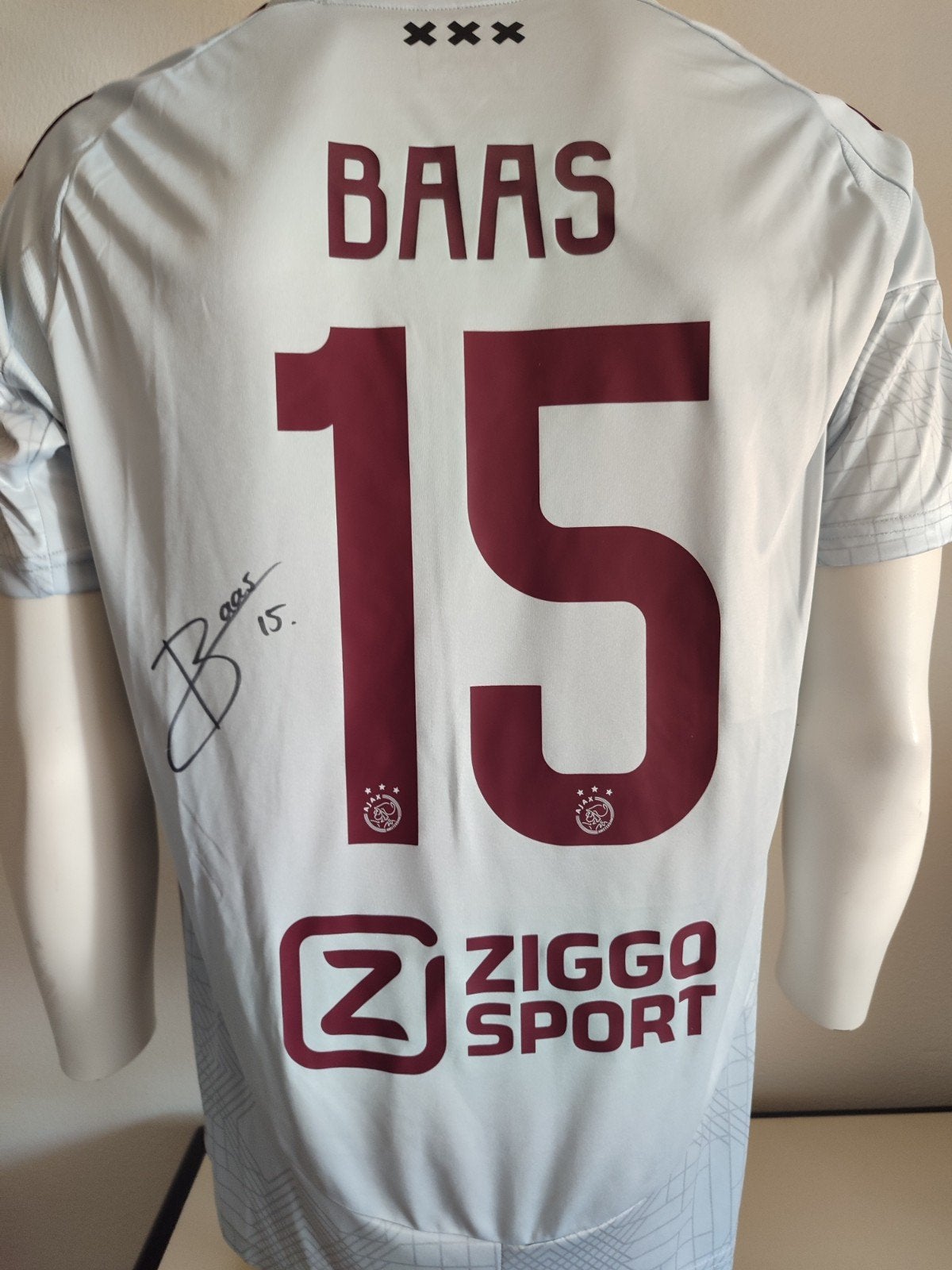 Ajax shirt gesigneerd door Youri Baas met Certificaat COA, Ophalen of Verzenden, Nieuw, Ajax, Shirt