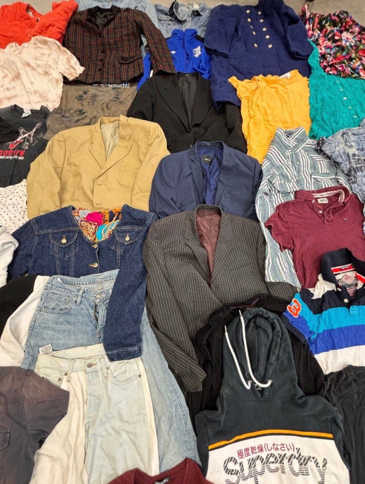 Koopje! 5 zakken 2e hands kleding dames en heren, Ophalen, Gedragen, Maat 52/54 (L)