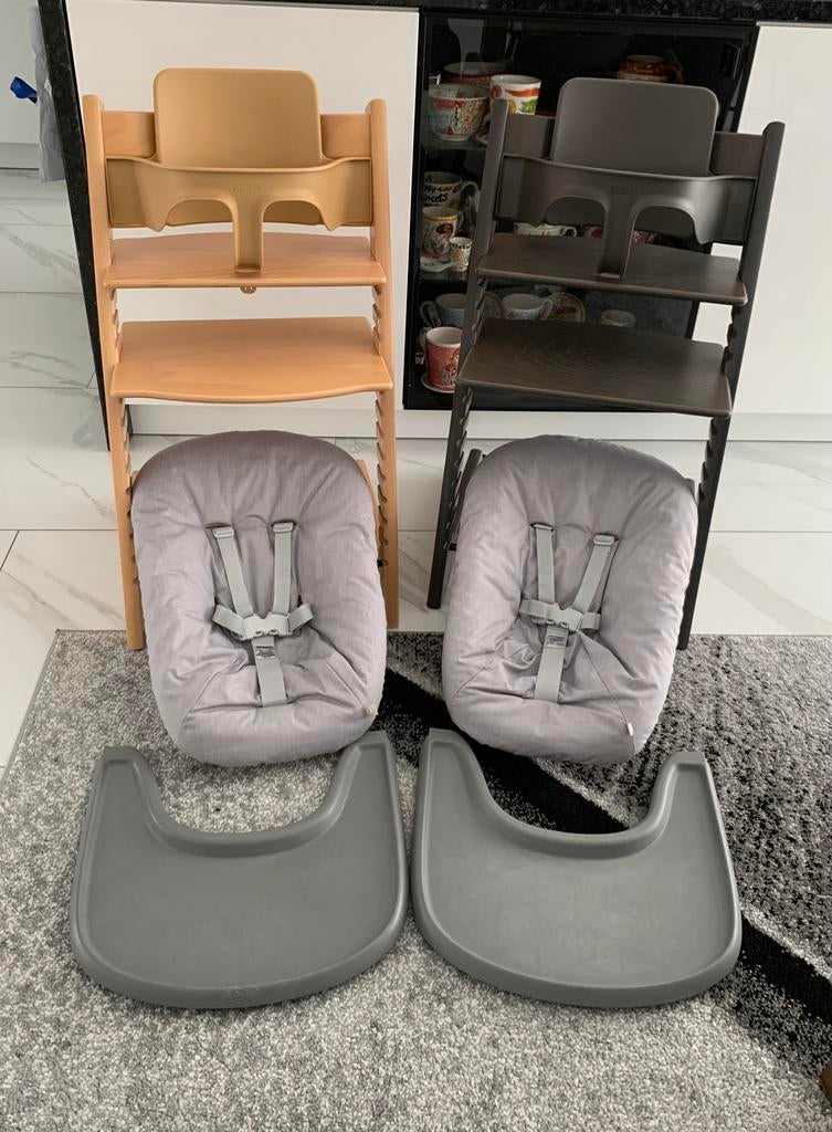 Stokke Hazy Grey & Beuken / Newborn 2 Standen / Babyset, Kinderen en Baby's, Kinderstoelen, Ophalen of Verzenden, Zo goed als nieuw