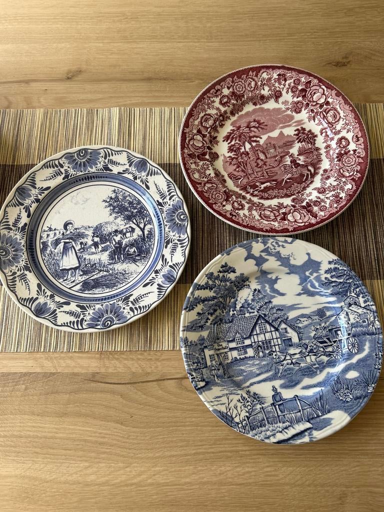 Set van 3 decoratieve borden, diverse patronen, Ophalen
