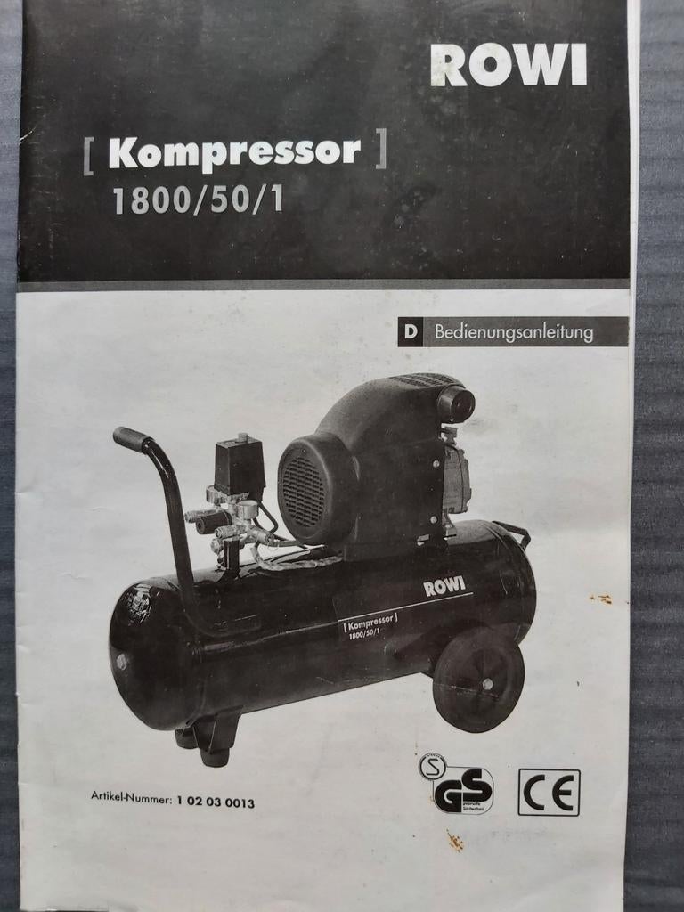 Rowi kompressor 1800/50/1, Ophalen of Verzenden