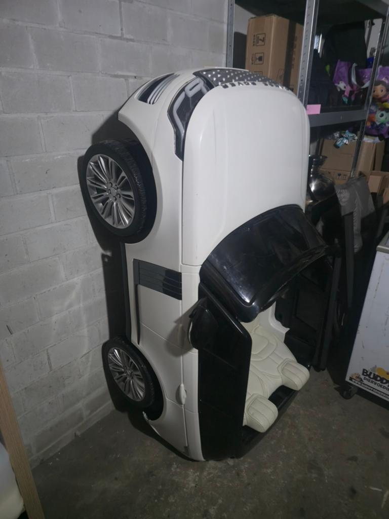 Elektrische kinderauto Range Rover Wit, Ophalen of Verzenden, Gebruikt