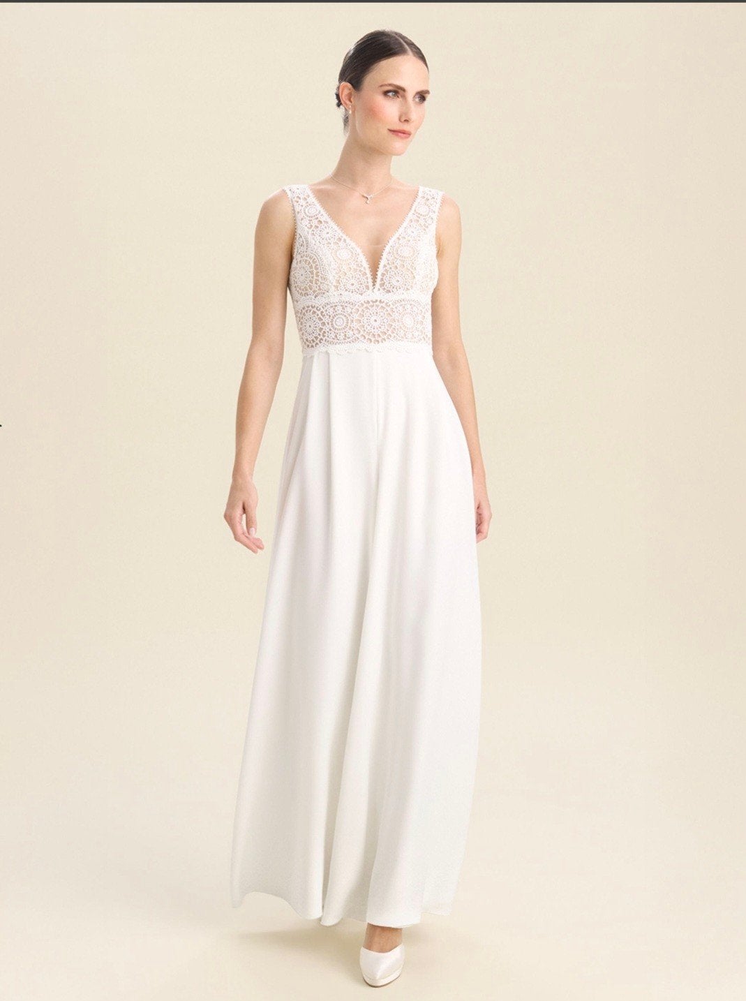 nieuwe trouwjumpsuit bruidsjumpsuit jumpsuit bruid bruidspak, Ophalen of Verzenden, Nieuw, Wit, Trouwjurk