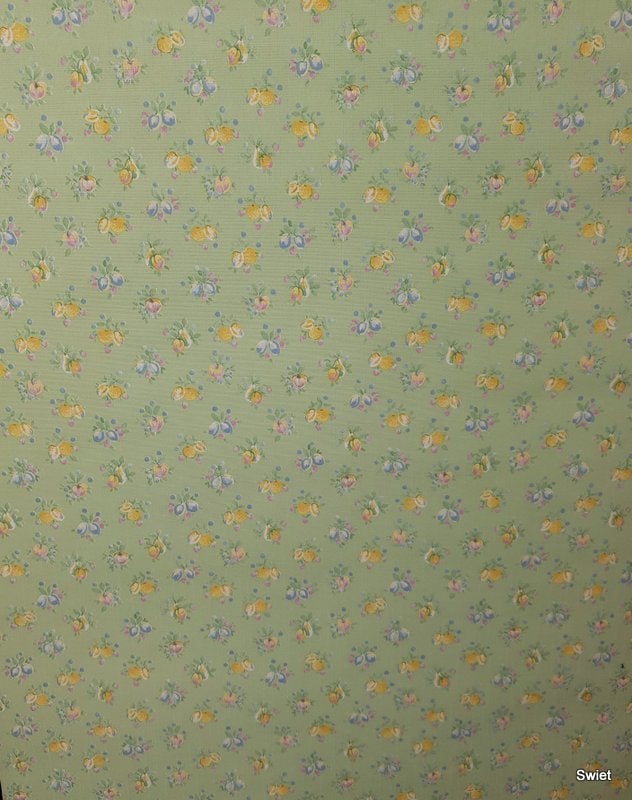 12403 Vintage brocante lief bloemetjes behang swiet, Huis en Inrichting, Stoffering | Behang, Ophalen of Verzenden, Blauw