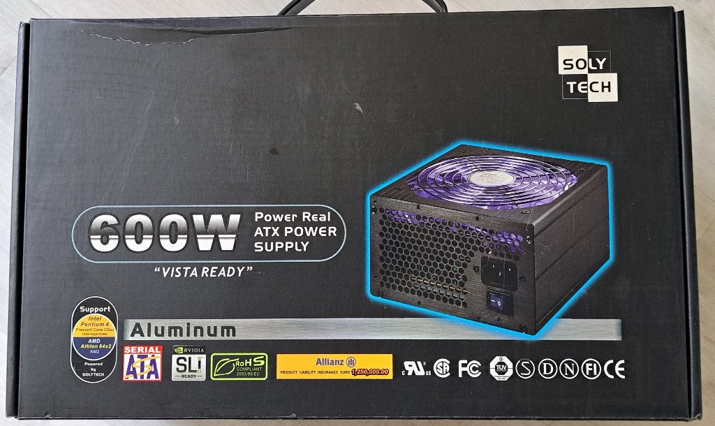 600 Watt ATX power supply (nooit gebruikt/uitgepakt), Ophalen of Verzenden, Nieuw