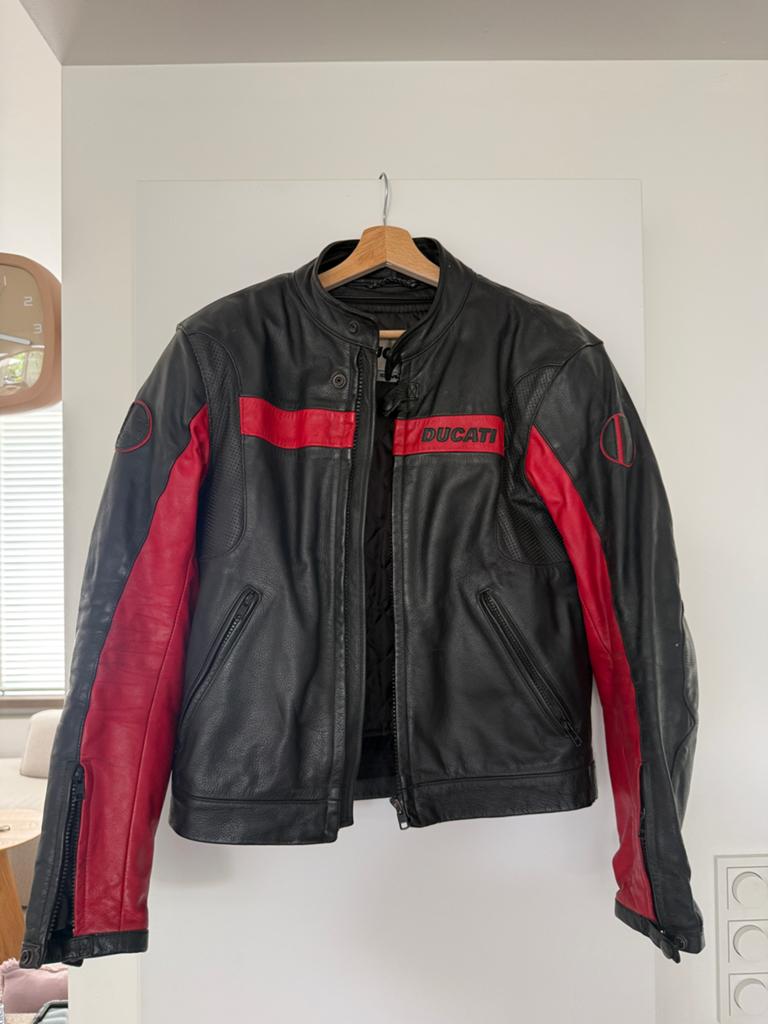 Ducati Leren Motorjas - Zwart/Rood - Maat Small, Ophalen, Tweedehands, Heren, Jas | leer