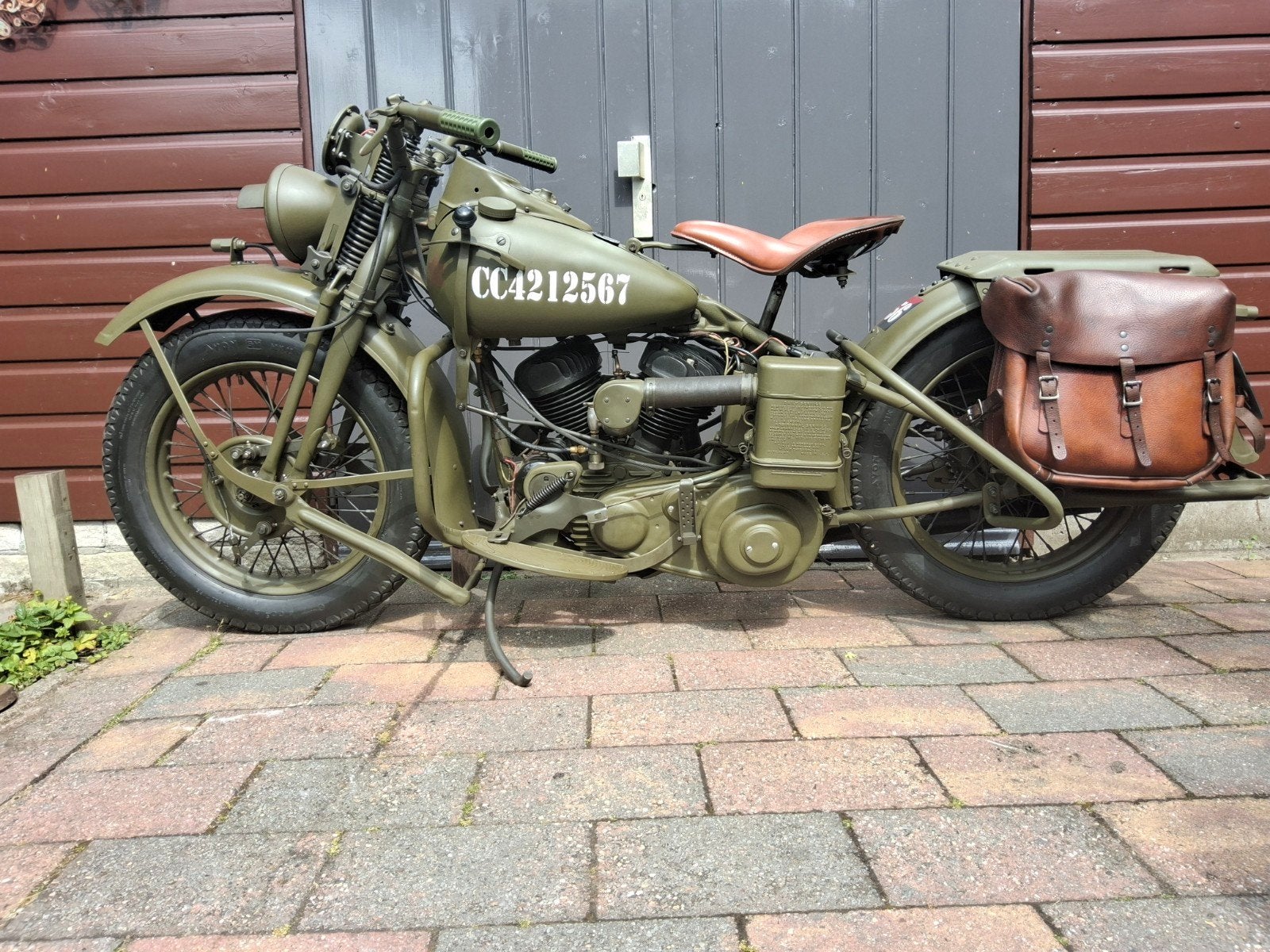 GERESTAUREERDE HARLEY- DAVIDSON WLC1943 WW2 MET NL KENTEKEN., Motoren