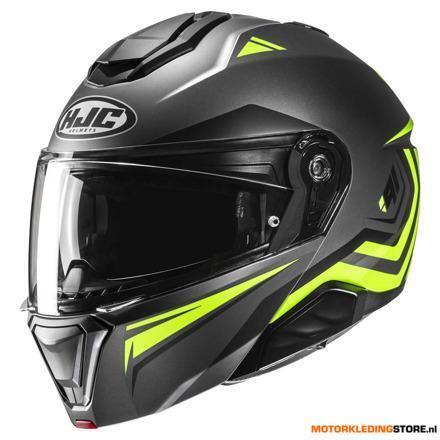 HJC i91 Tricus Systeemhelm, Grijs-Fluor, Ophalen of Verzenden, Nieuw met kaartje
