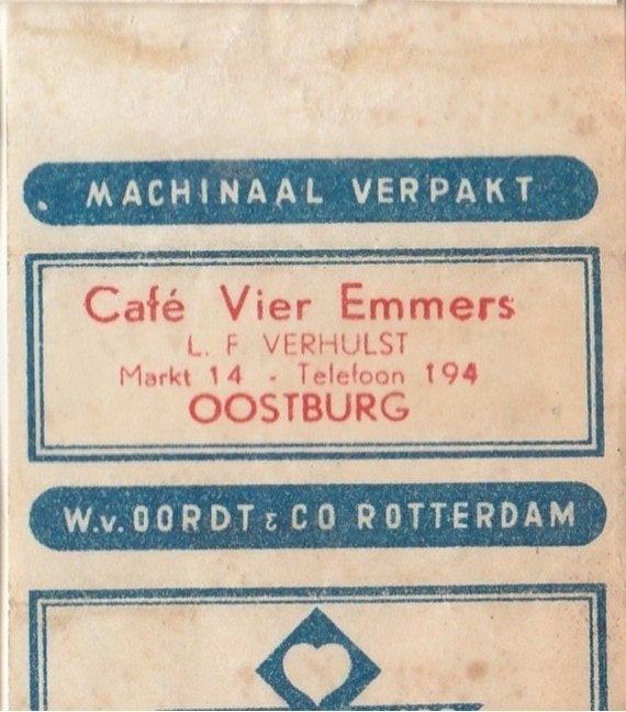 Vier Emmers Markt Oostburg - L Verhulst - telefoon 194, Verzamelen, Ophalen of Verzenden