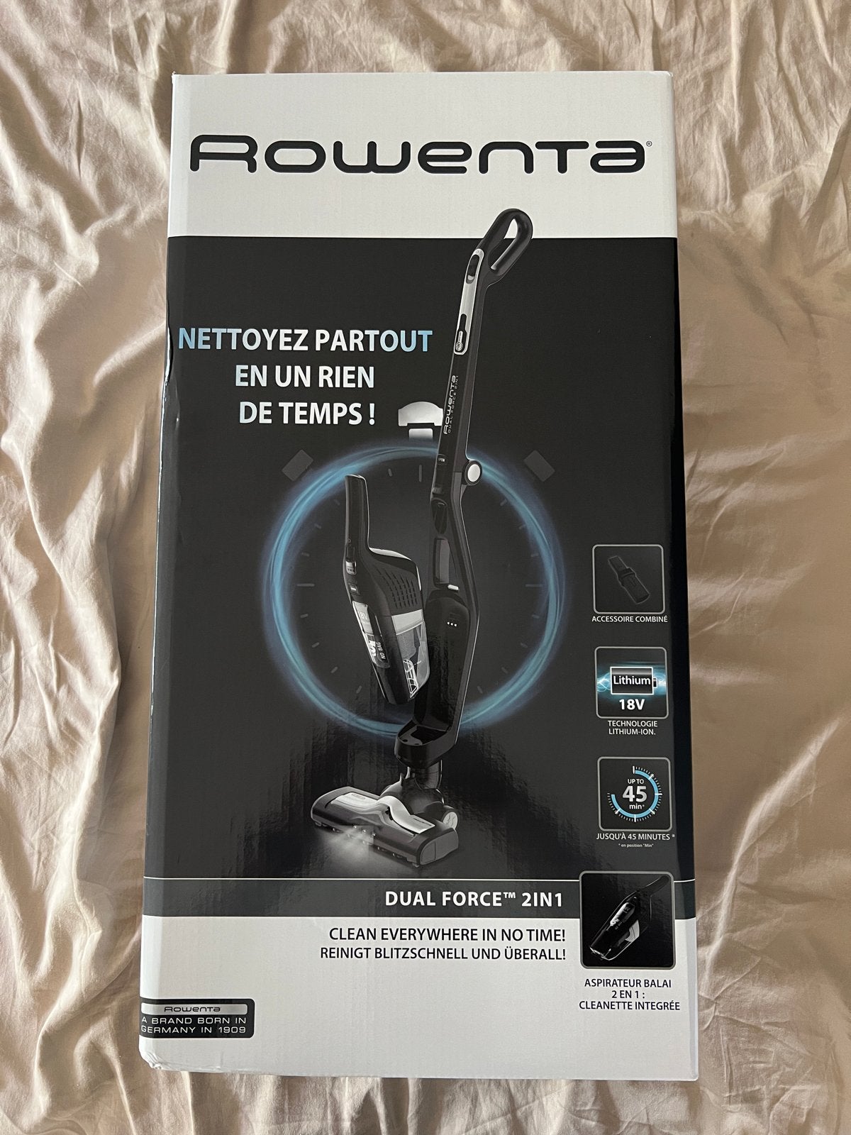Rowenta Accu-steelstofzuiger 18V Dual Force RH6735WH, Rowenta, Ophalen of Verzenden, Reservoir, Steelstofzuiger