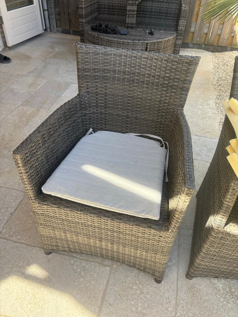 6 Royal Patio rotan tuinstoelen, Tuin en Terras, Ophalen, Zo goed als nieuw, Rotan