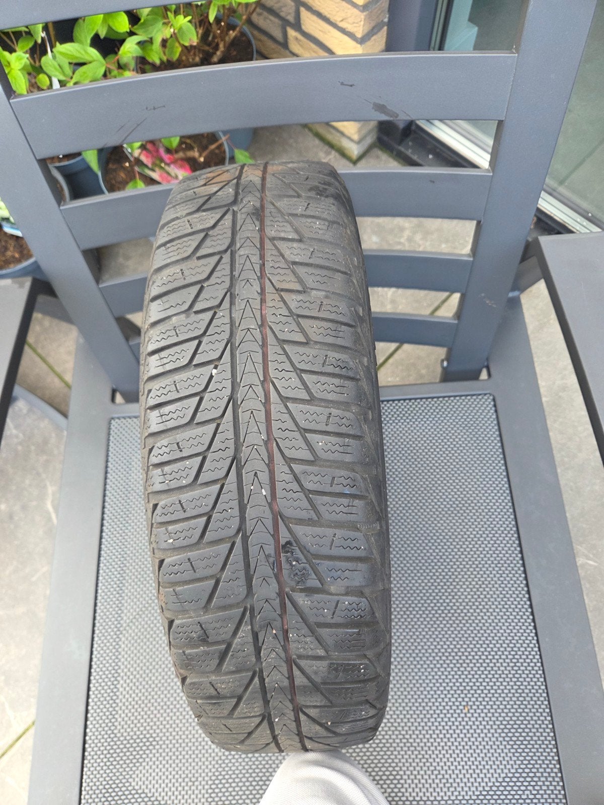 4 Winterbanden 155/65 R14 op velg, Ophalen, 14 inch, Gebruikt, 155 mm
