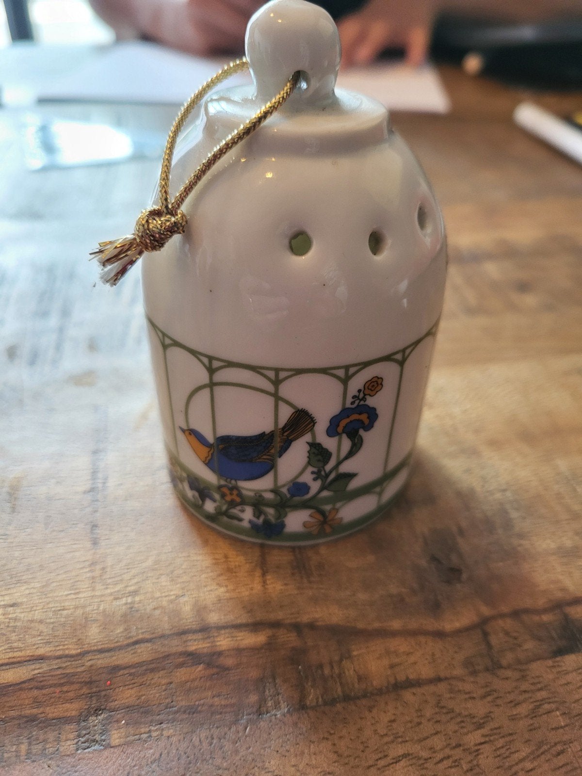 Vintage Keramische Vogelkooi Potpourri Pomander Zakjeshouder, Ophalen of Verzenden