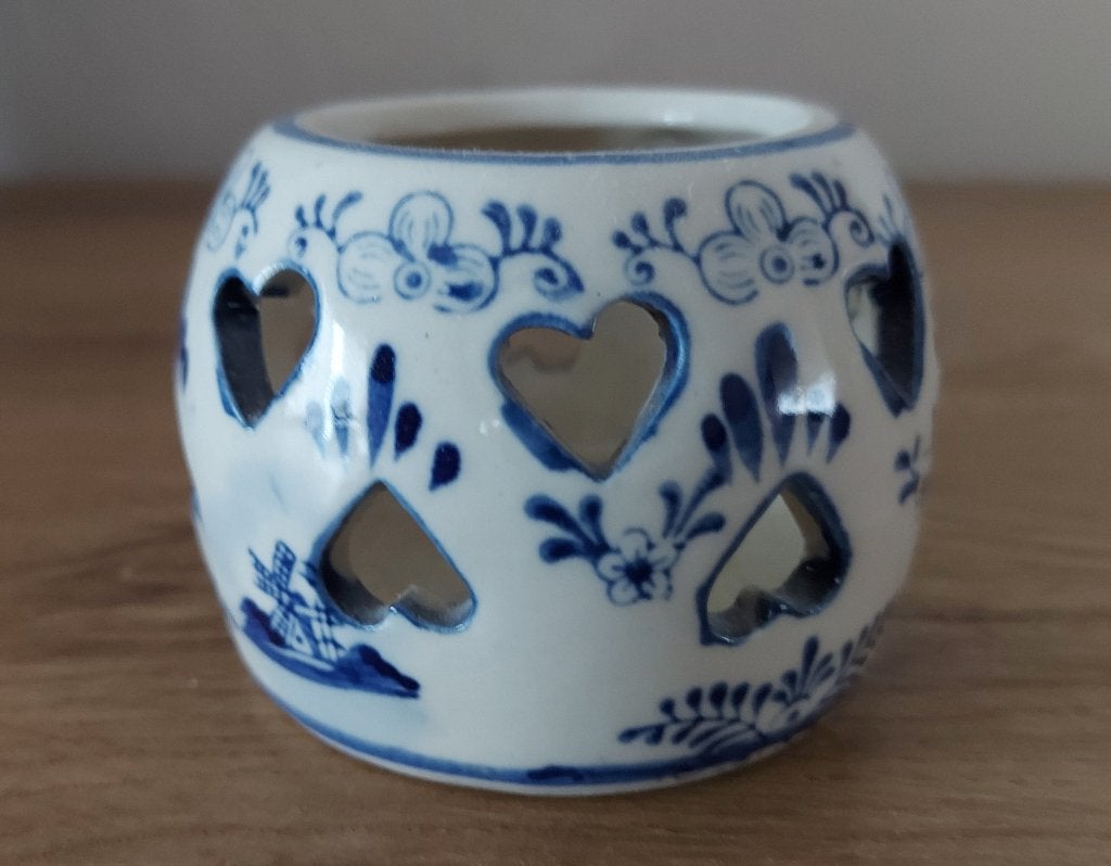 Vintage Delfts Blauw Sfeerlicht / Waxinelichthouder, Antiek en Kunst, Ophalen
