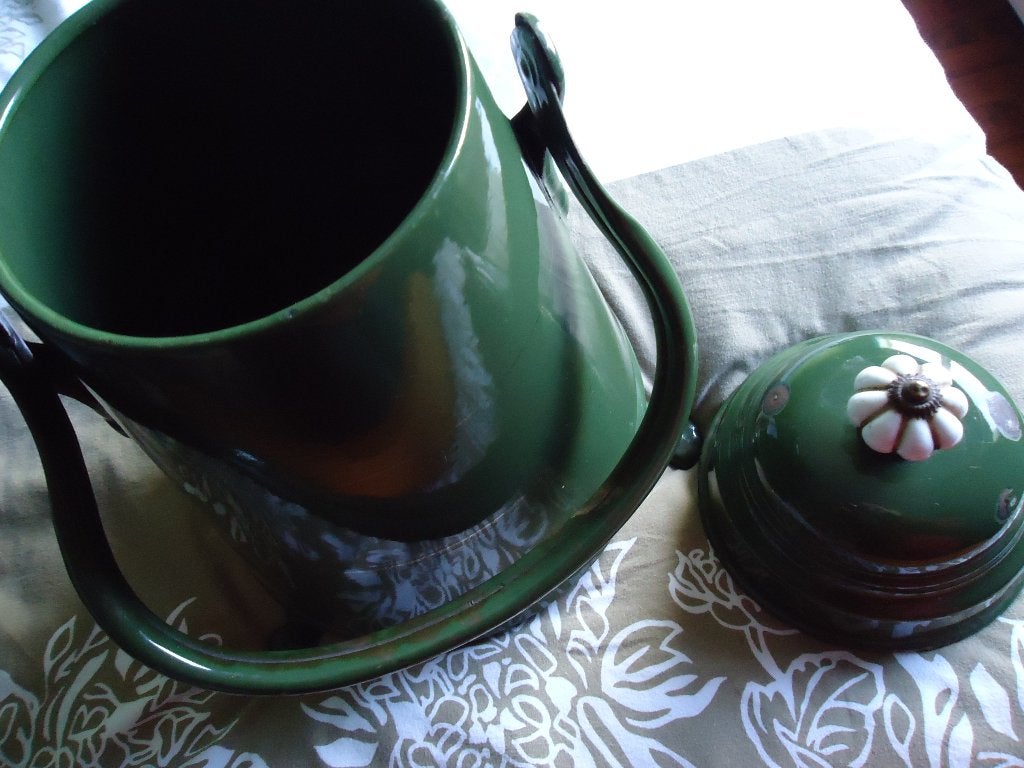 EMAILLE GROEN, Antiek en Kunst, Antiek | Emaille, Ophalen of Verzenden