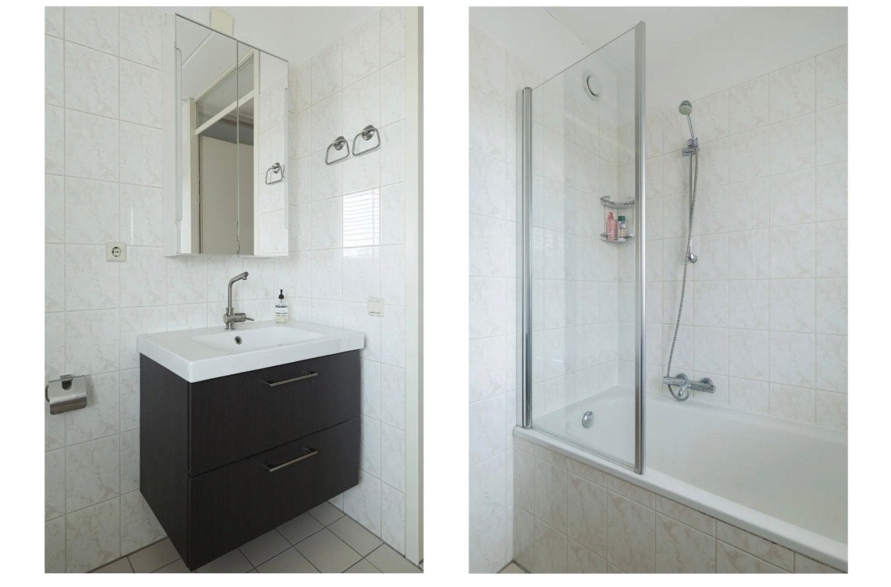 Gratis complete badkamerset: meubel, bad, spiegelkast, WC, Huis en Inrichting, Badkamer | Complete badkamers, Ophalen, Gebruikt