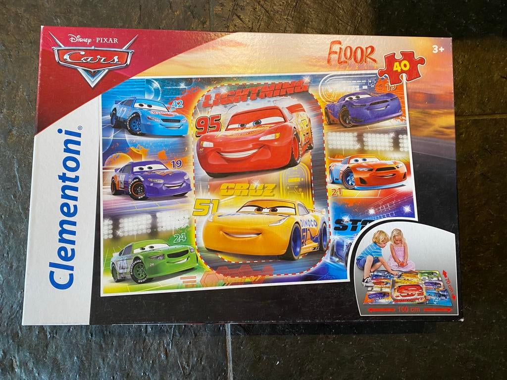 Clementoni Cars grote vloerpuzzel 40 stukjes, Ophalen, 10 tot 50 stukjes, Zo goed als nieuw