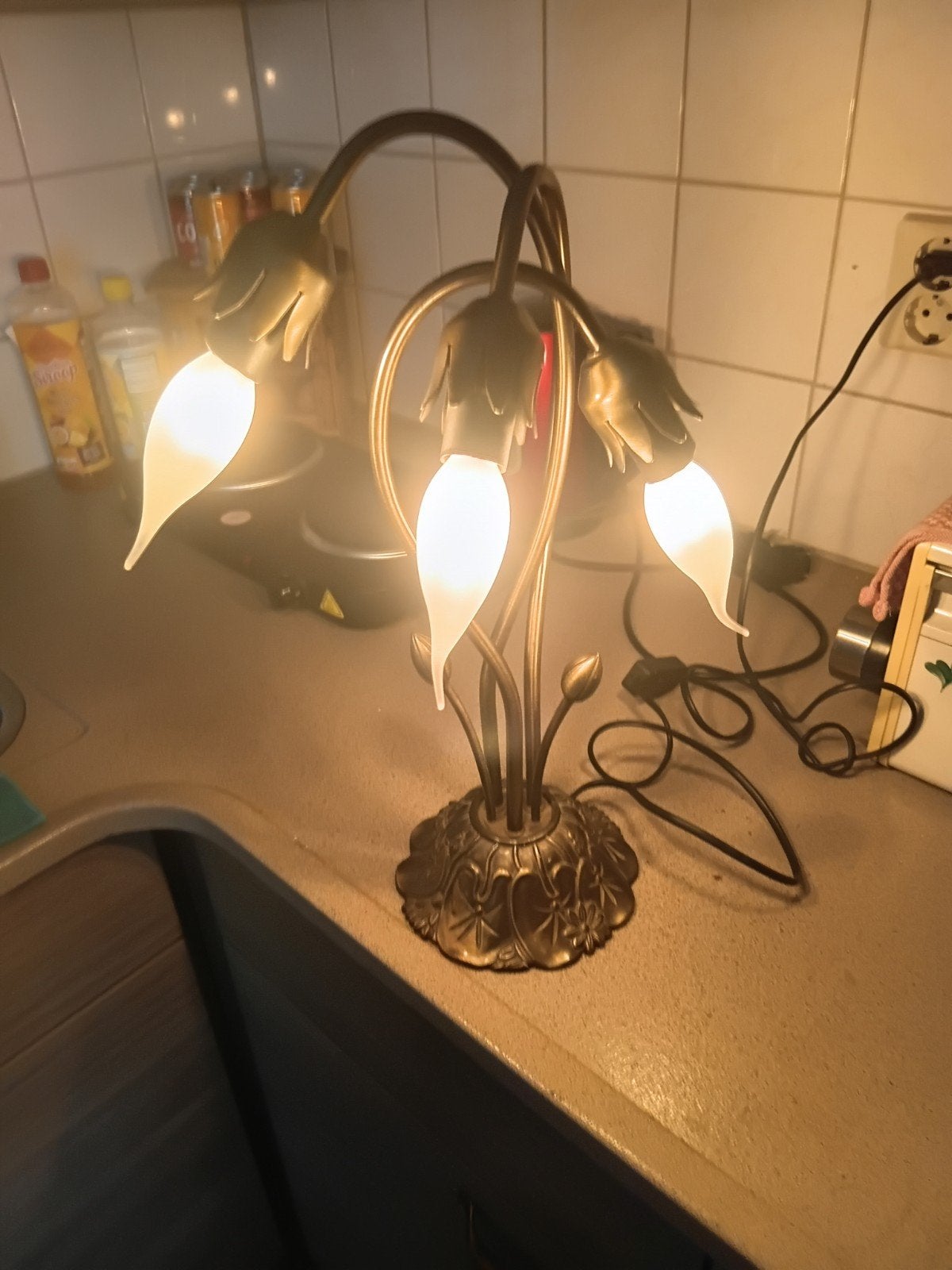 koper kleurige schemerlamp tulp, Ophalen, Schemerlamp