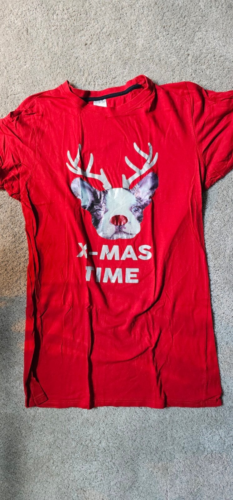 Rood pyjama shirt met lange mouwen - X-MAS TIME, Maat 38/40 (M), Pescara Bodywear, Ophalen of Verzenden, Lange mouw