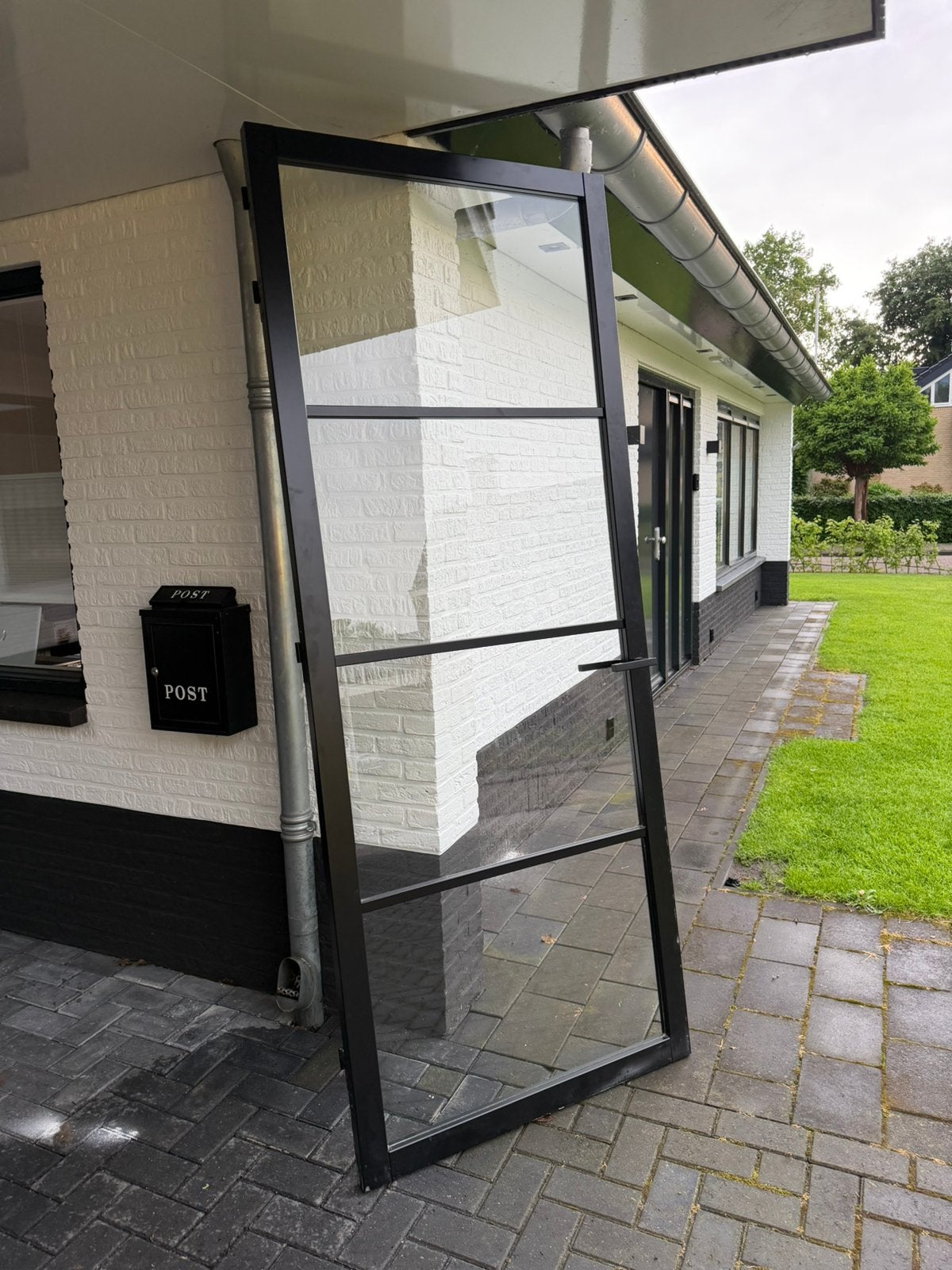 Zeer mooie zwarte steellook deur, 93x231,5 rechts draaiend, Ophalen, 80 tot 100 cm, 215 cm of meer, Binnendeur