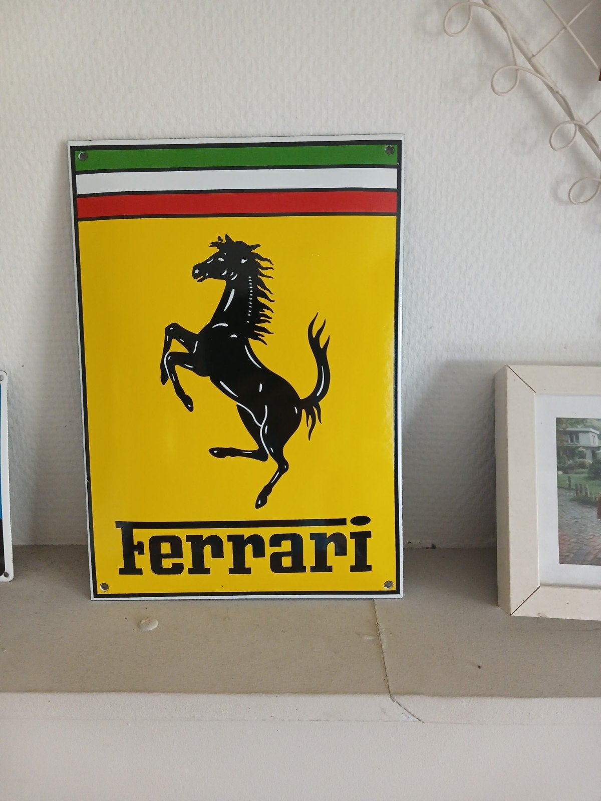 Ferrari email plaat, Ophalen of Verzenden, Transport