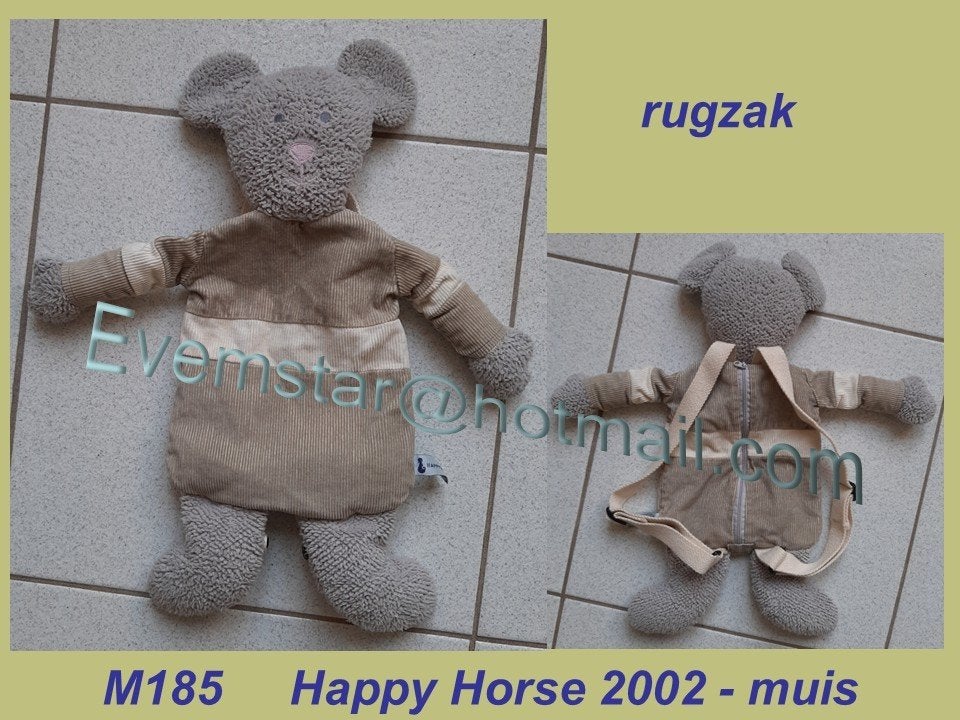 M185 Muis - Happy Horse 2002 : rugzak muisje, Ophalen, Zo goed als nieuw, Muis, Happy Horse
