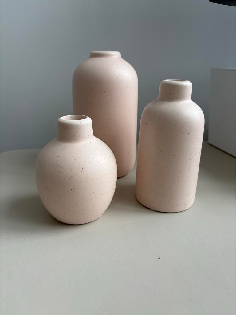 Bloomon vazen set van 3 - Nieuw, Overige kleuren, Aardewerk of Porselein, Nieuw, Ophalen of Verzenden