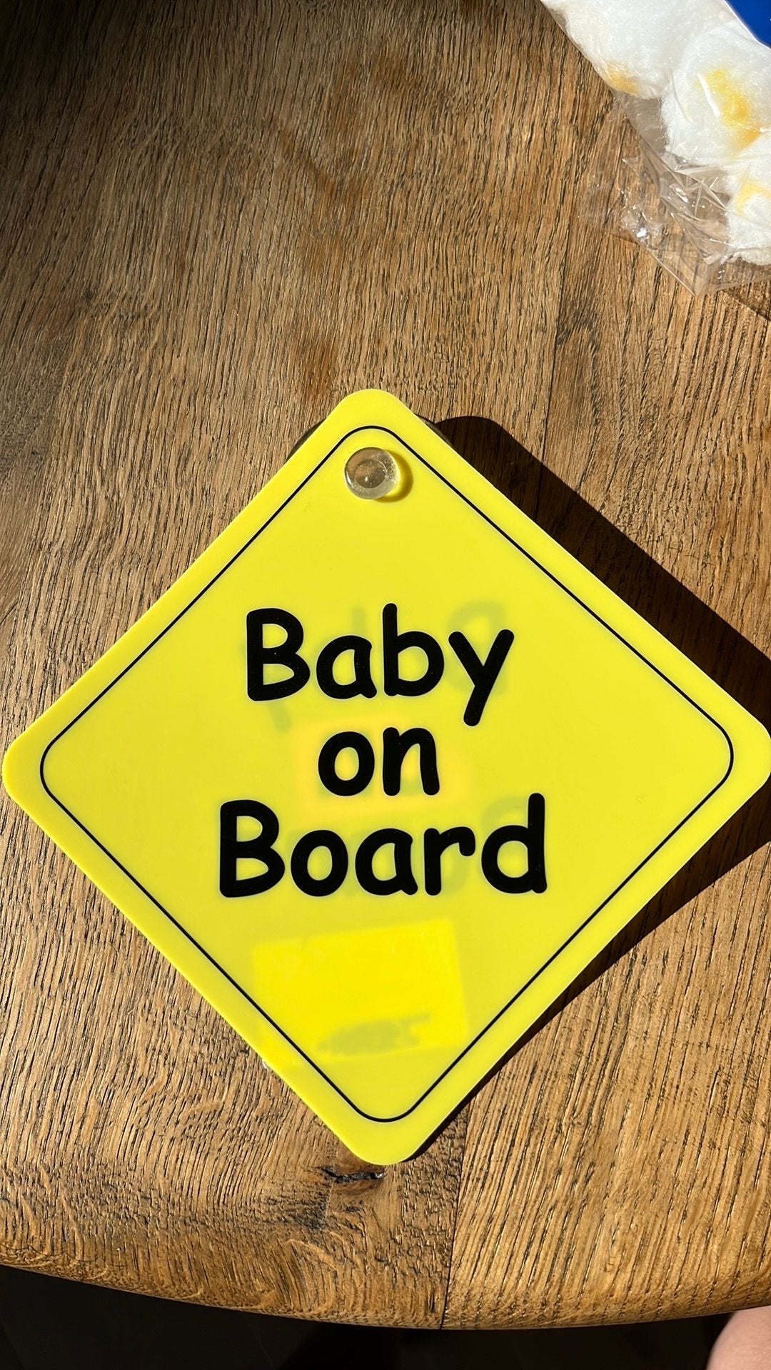 Baby on board auto plakker, Ophalen, Zo goed als nieuw