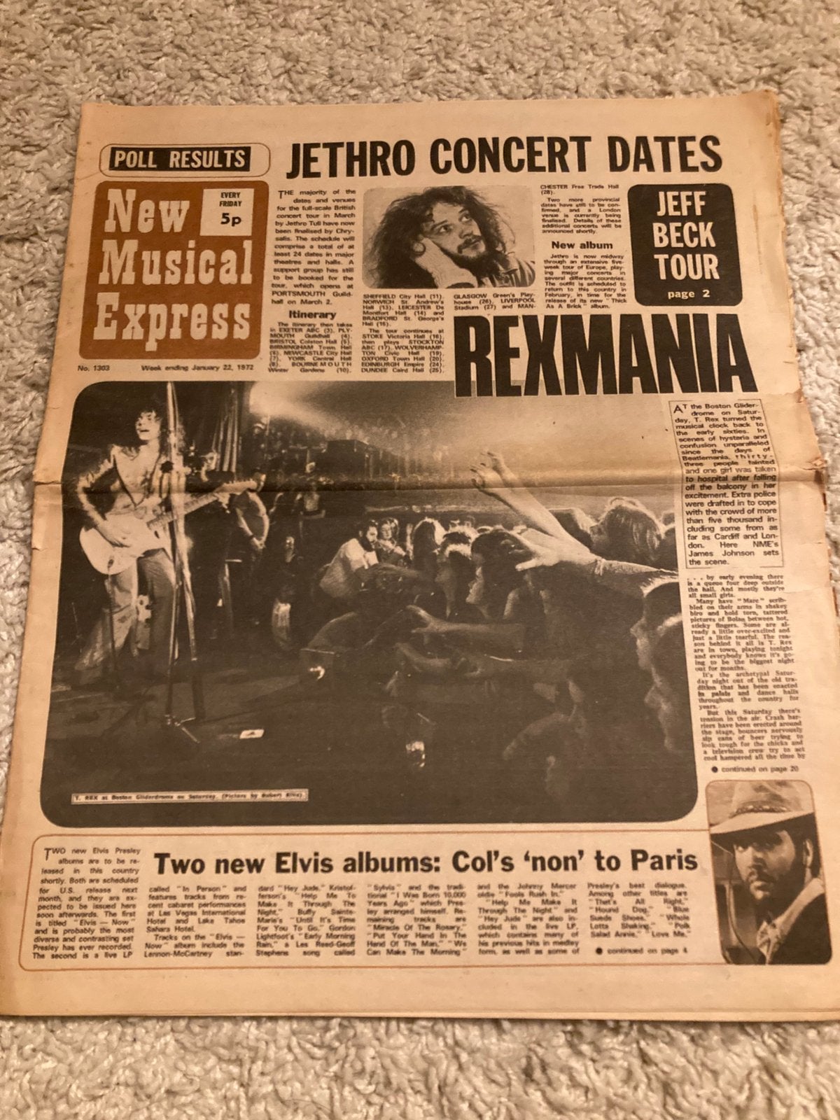 NME 22 januari 1972 DAVE MASON Stevie Wonder AMERICA Lennon, Ophalen of Verzenden, Gelezen, Muziek, Film of Tv