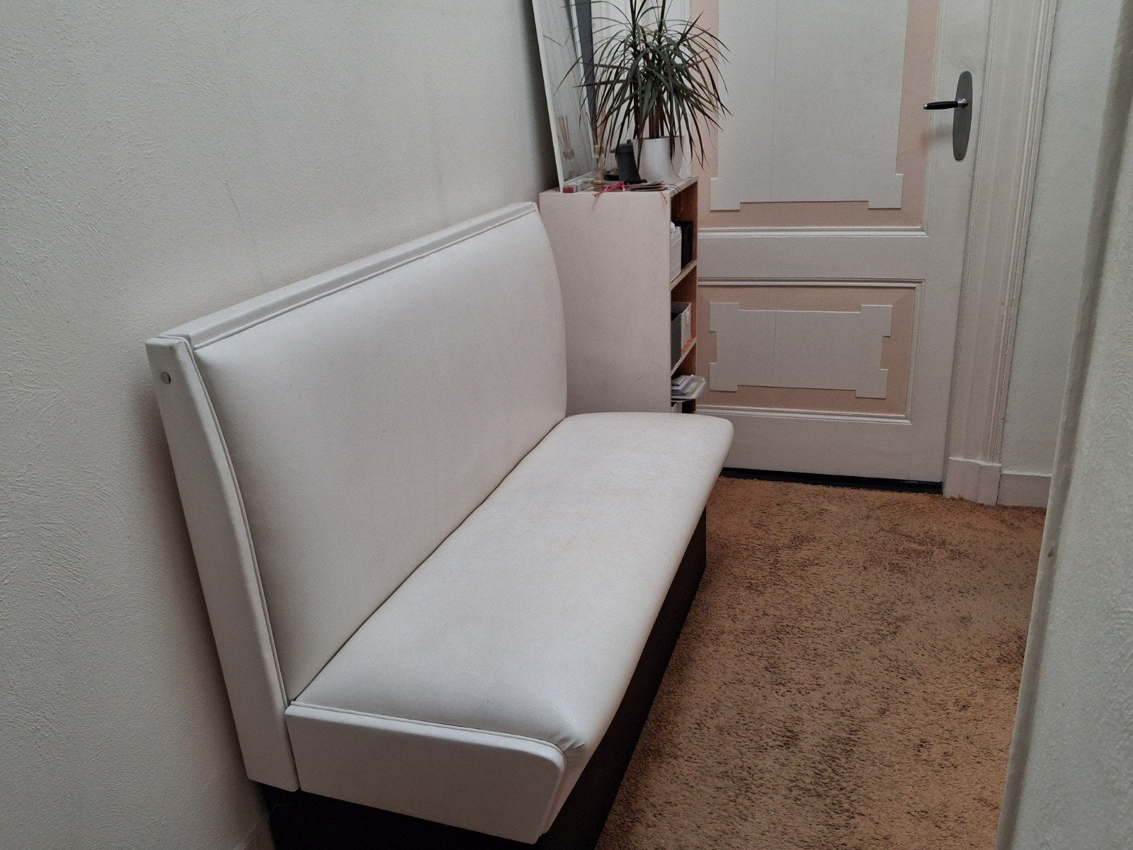 Bankje voor een wachtruimte, eetkamer bankje, Ophalen, Gebruikt, Tweepersoons, 75 tot 100 cm
