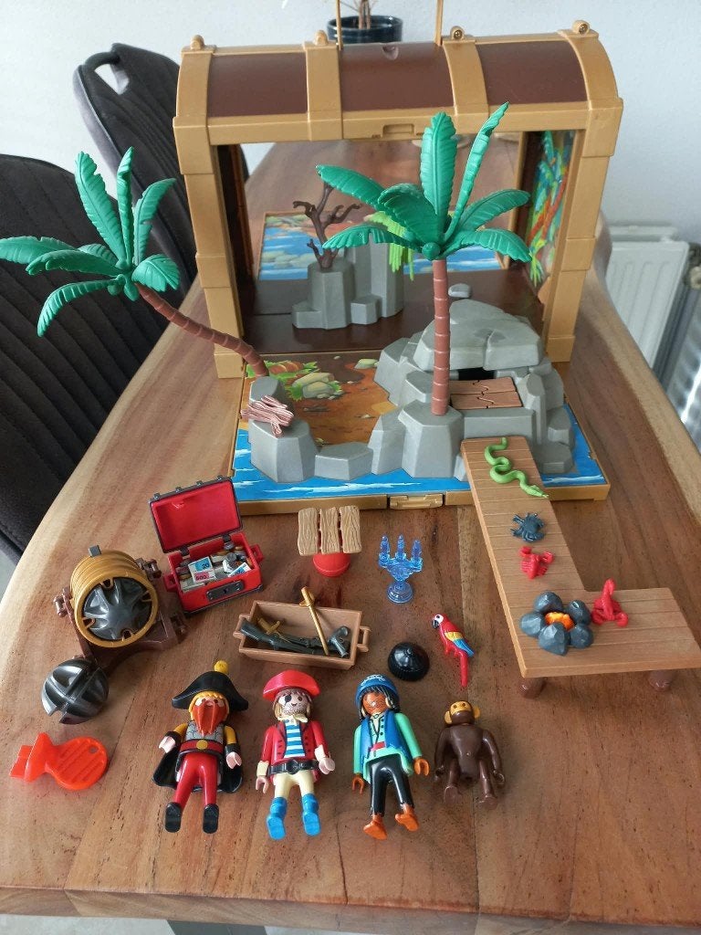 Playmobil Piraten Schatkist (4432/5737), Gebruikt, Complete set, Overige typen, Ophalen of Verzenden