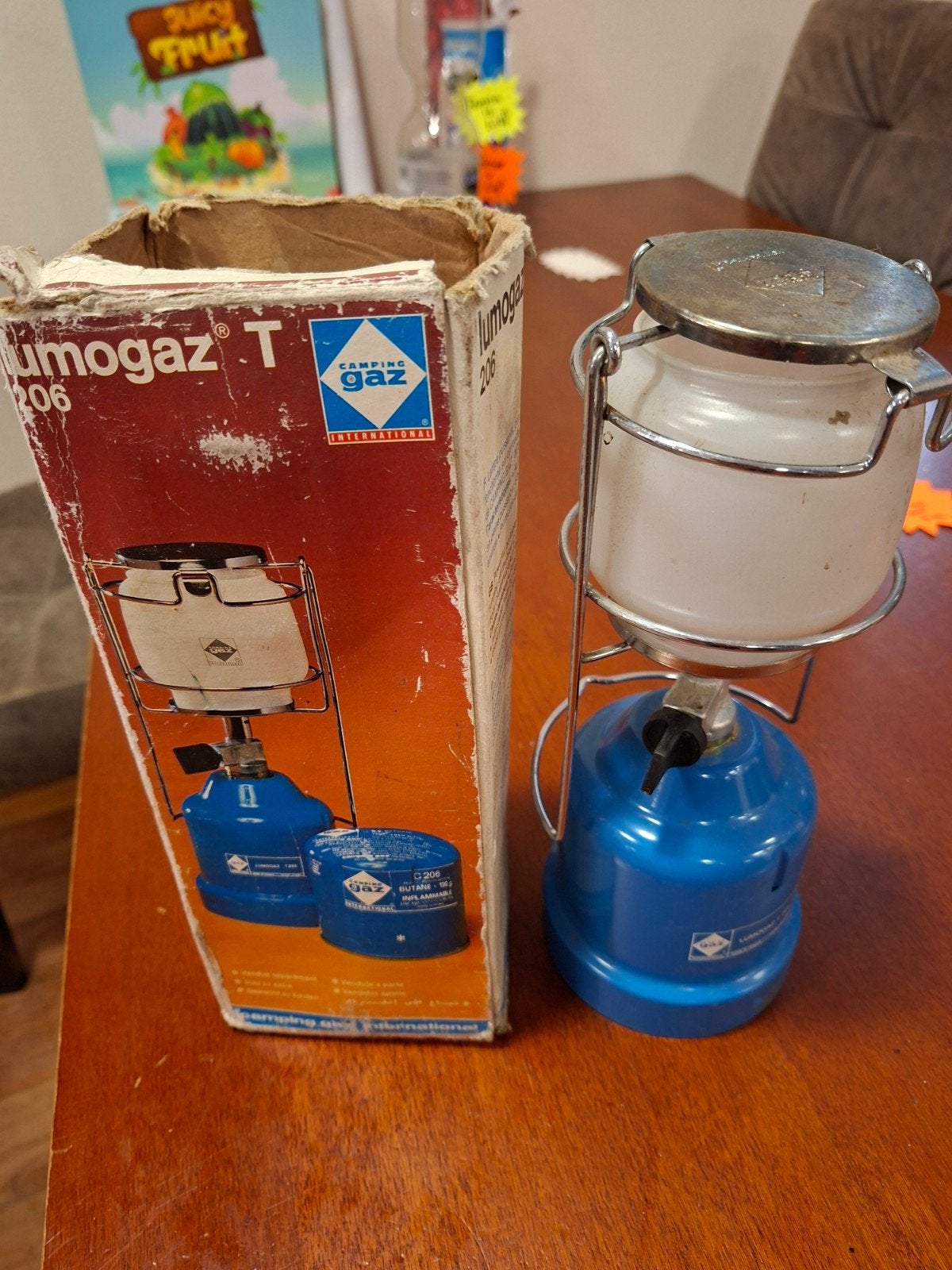 Lumogaz T 206 Campinglamp op butaan gas, Caravans en Kamperen, Ophalen of Verzenden, Gebruikt