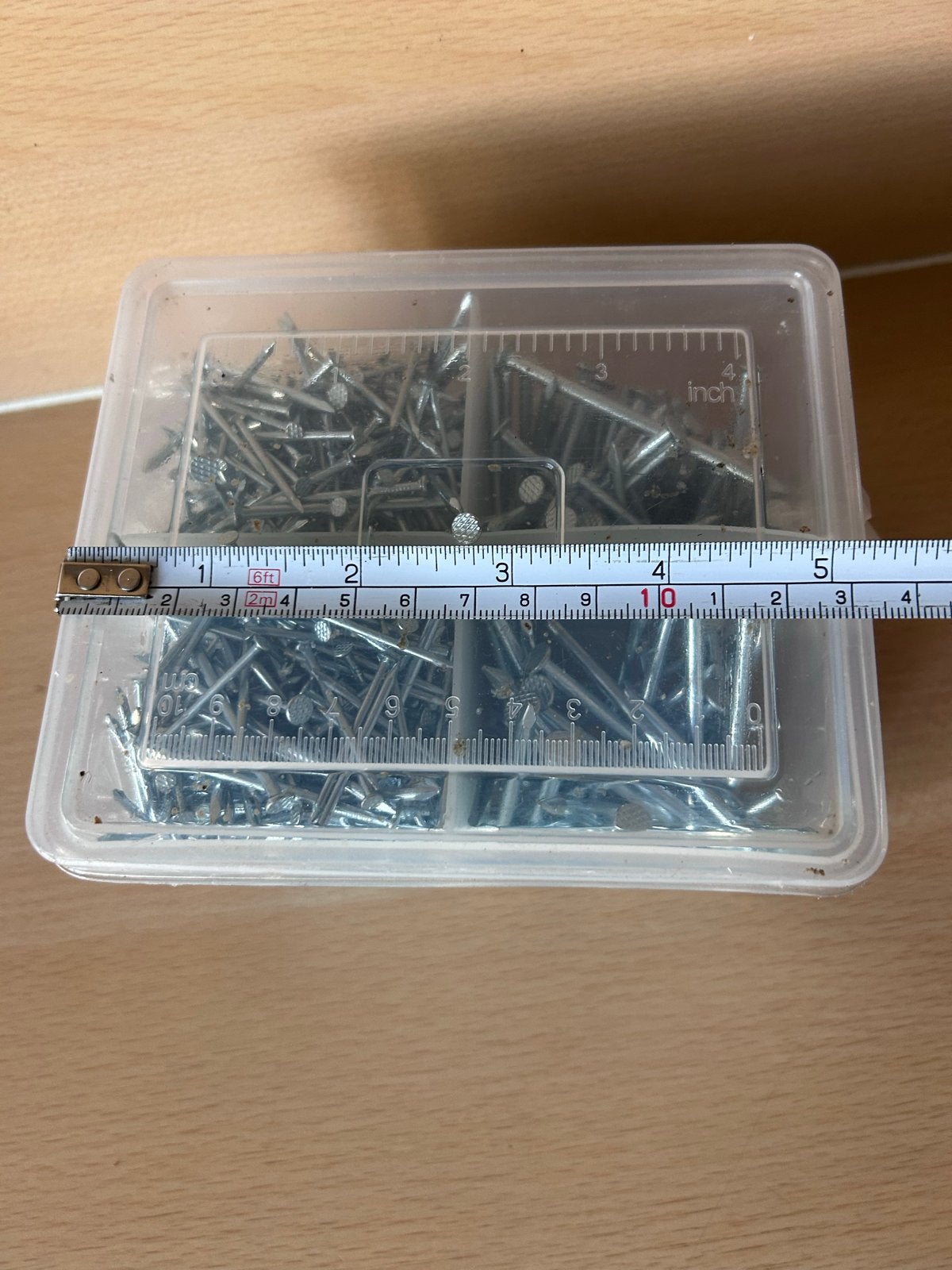 Diverse Spijkers in Handige Opbergdoos emmertje, Ophalen of Verzenden, Nieuw, Minder dan 50 mm, Spijkers