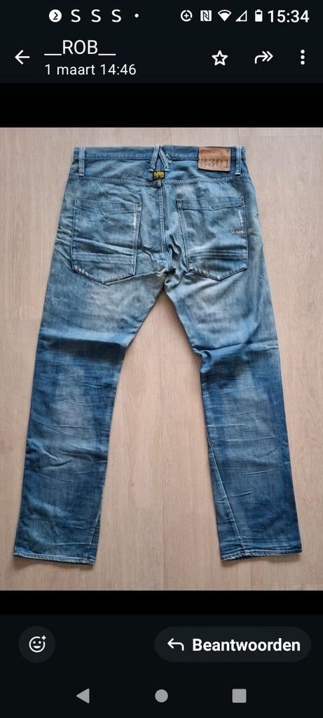 G-Star Raw 3301 spijkerbroek, Ophalen of Verzenden, Gedragen, Blauw, W36 - W38 (confectie 52/54)