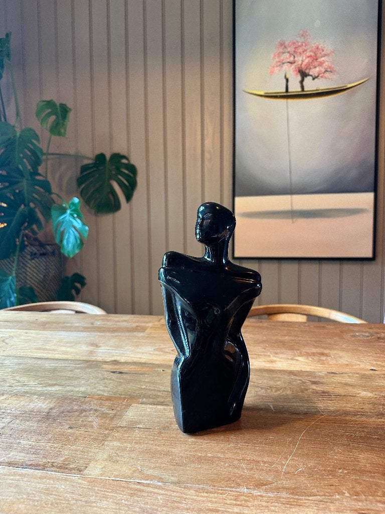 Art Deco torso beeldje vrouw, Antiek en Kunst, Geglazuurd, Art deco, Ophalen of Verzenden, Steen of Keramiek