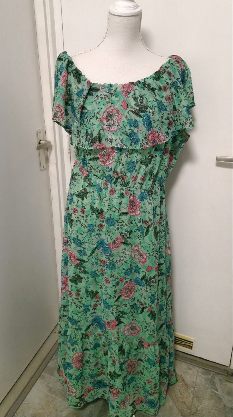 MS Mode bloemenjurk maat 46, Maat 46/48 (XL) of groter, Ophalen of Verzenden, Zo goed als nieuw, MS Mode