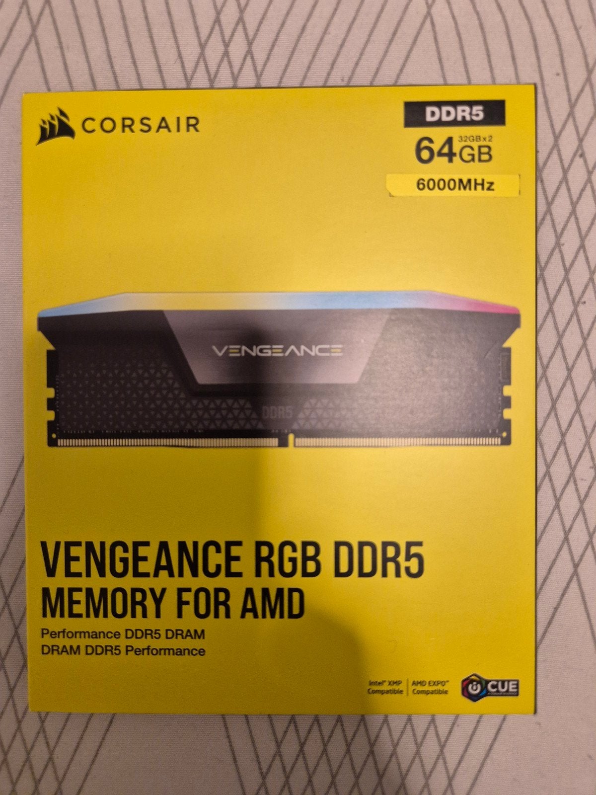 Corsair Vengeance RGB DDR5 RAM 64GB (2x32GB) 6000MHz, Computers en Software, Ophalen, Nieuw, Desktop, DDR5